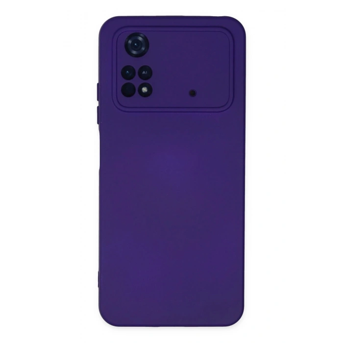 Durukar®   Poco M4 Pro 4G Kılıf Nano içi Kadife Silikon - Mor