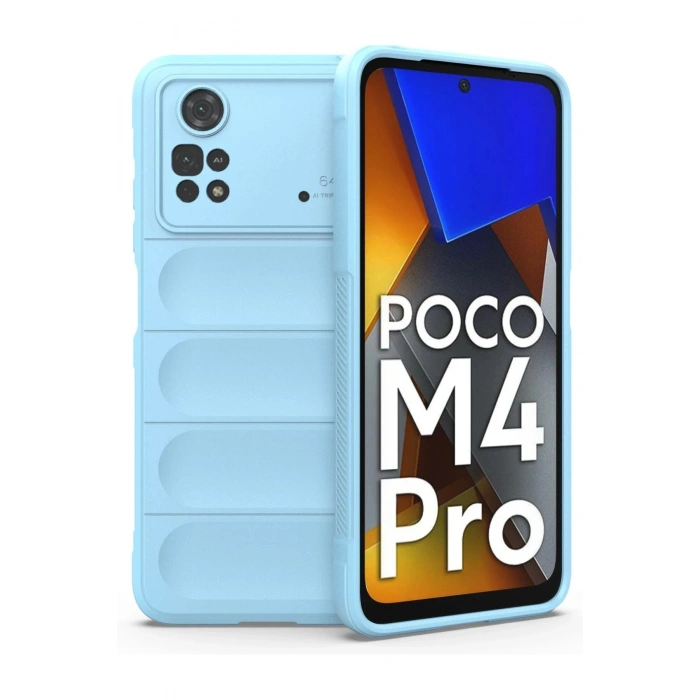 Durukar®   Poco M4 Pro 4G Kılıf Optimum Silikon - Sky Blue