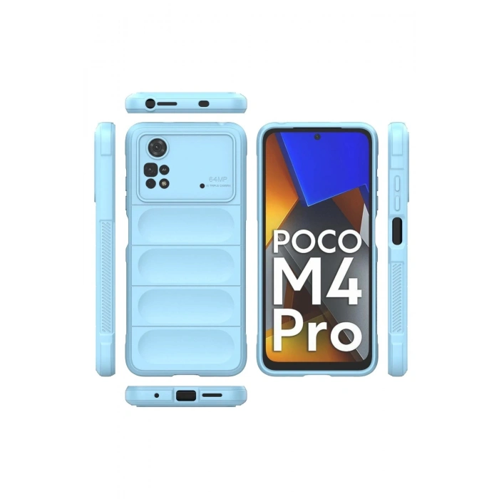 Durukar®   Poco M4 Pro 4G Kılıf Optimum Silikon - Sky Blue