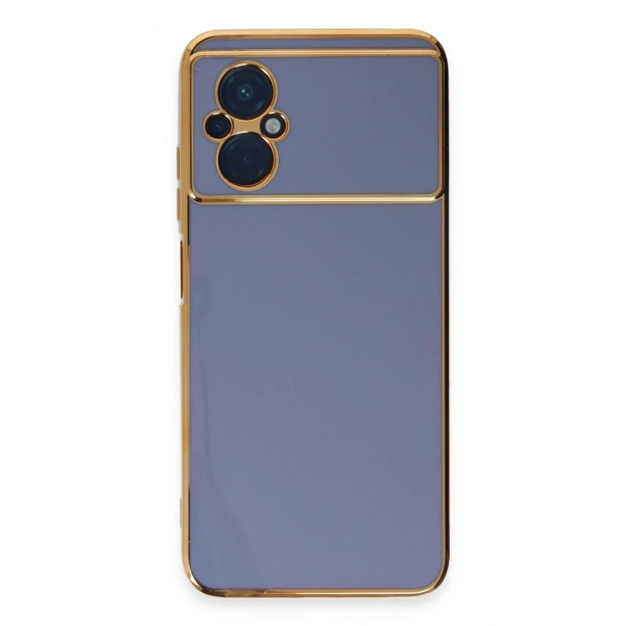 Durukar®   Poco M5 Kılıf Volet Silikon - Mavi