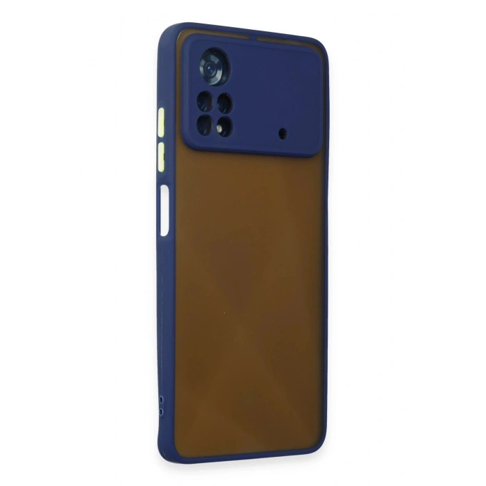 Durukar®   Poco X4 Pro 5G Kılıf Montreal Silikon Kapak - Lacivert