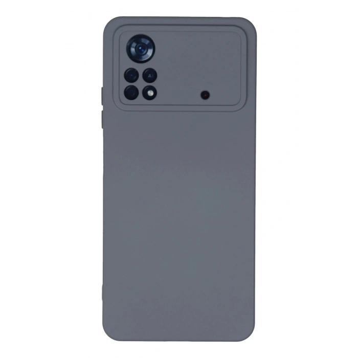 Durukar®   Poco X4 Pro 5G Kılıf Nano içi Kadife Silikon - Gri