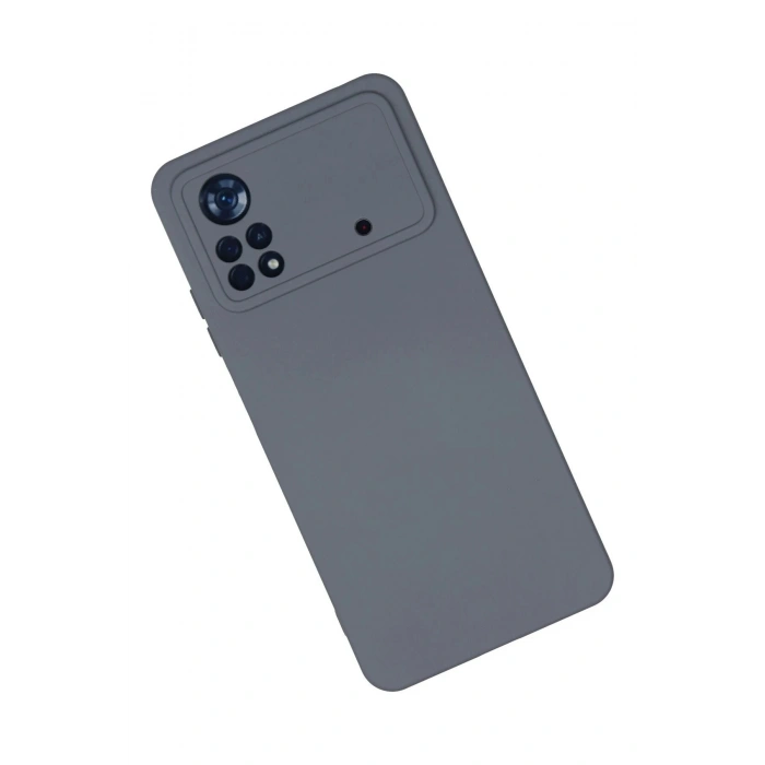 Durukar®   Poco X4 Pro 5G Kılıf Nano içi Kadife Silikon - Gri