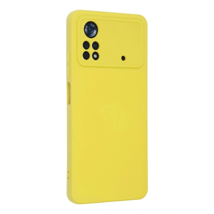 Durukar®   Poco X4 Pro 5G Kılıf Nano içi Kadife Silikon - Sarı