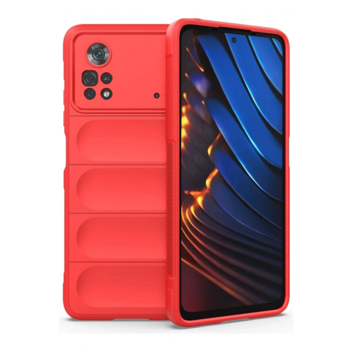 Durukar®   Poco X4 Pro 5G Kılıf Optimum Silikon - Kırmızı