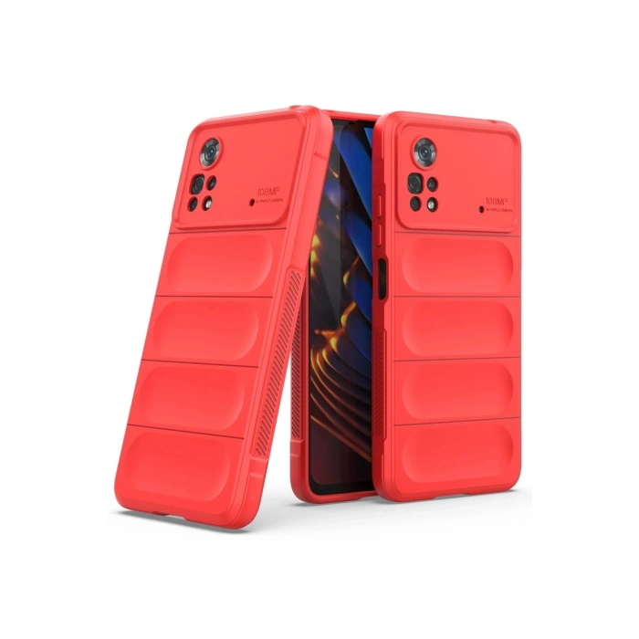 Durukar®   Poco X4 Pro 5G Kılıf Optimum Silikon - Kırmızı