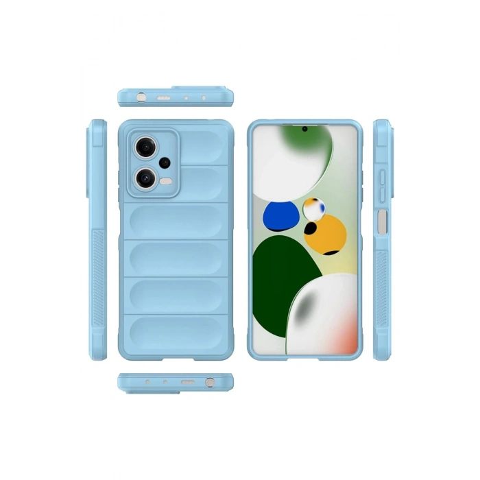 Durukar®   Poco X5 5G Kılıf Optimum Silikon - Sky Blue