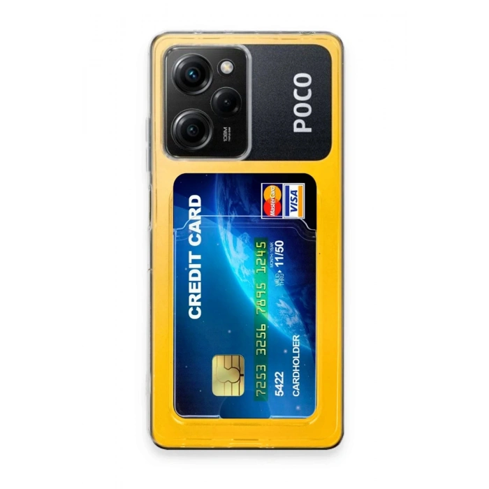 Durukar®   Poco X5 Pro 5G Kılıf Kart Şeffaf Silikon - Şeffaf