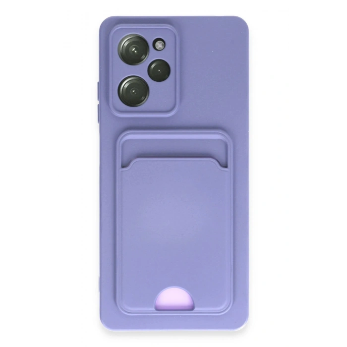 Durukar®   Poco X5 Pro 5G Kılıf Kelvin Kartvizitli Silikon - Lila
