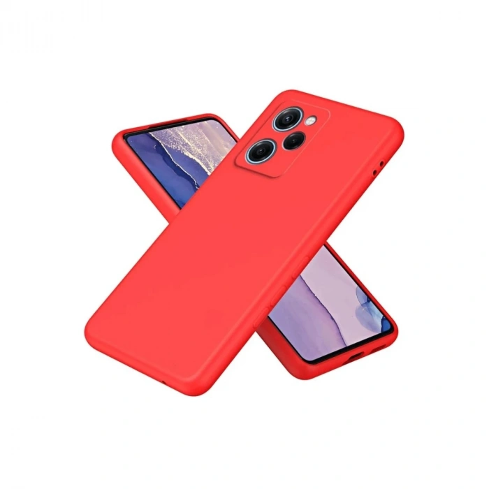 Durukar®   Poco X5 Pro 5G Nano içi Kadife Silikon - Kırmızı