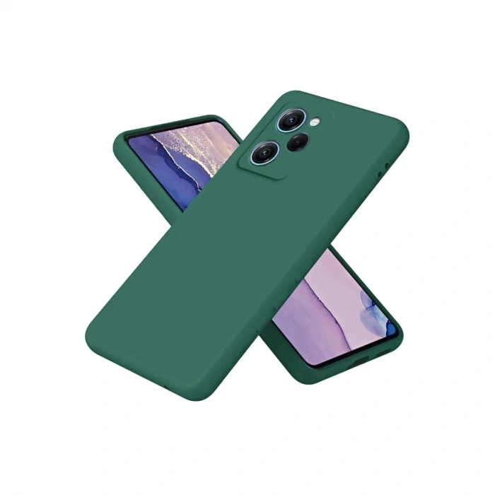 Durukar®   Poco X5 Pro 5G Nano içi Kadife Silikon - Koyu Yeşil