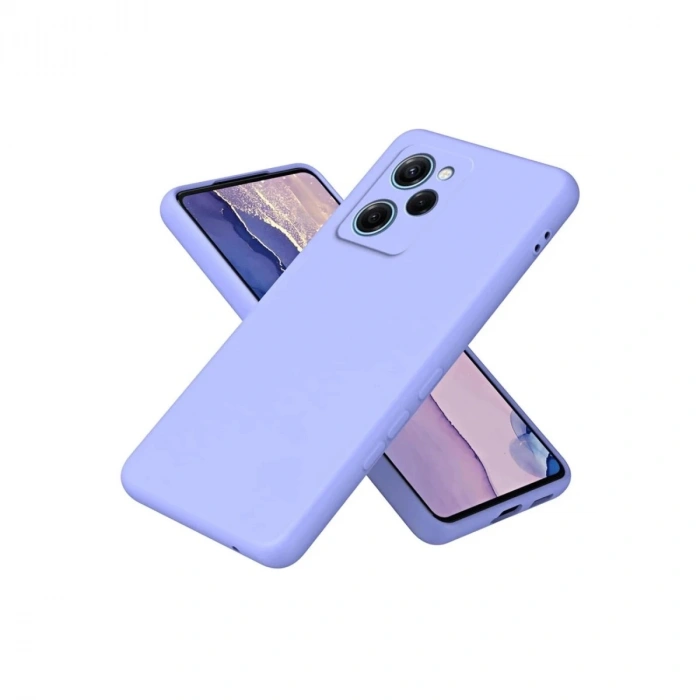 Durukar®   Poco X5 Pro 5G Nano içi Kadife Silikon - Lila