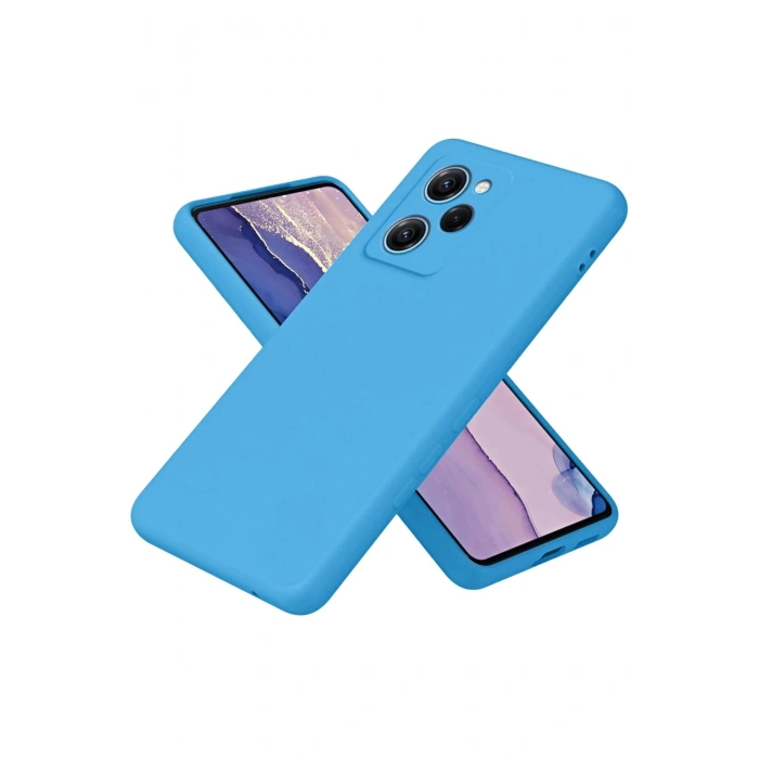 Durukar®   Poco X5 Pro 5G Nano içi Kadife Silikon - Mavi