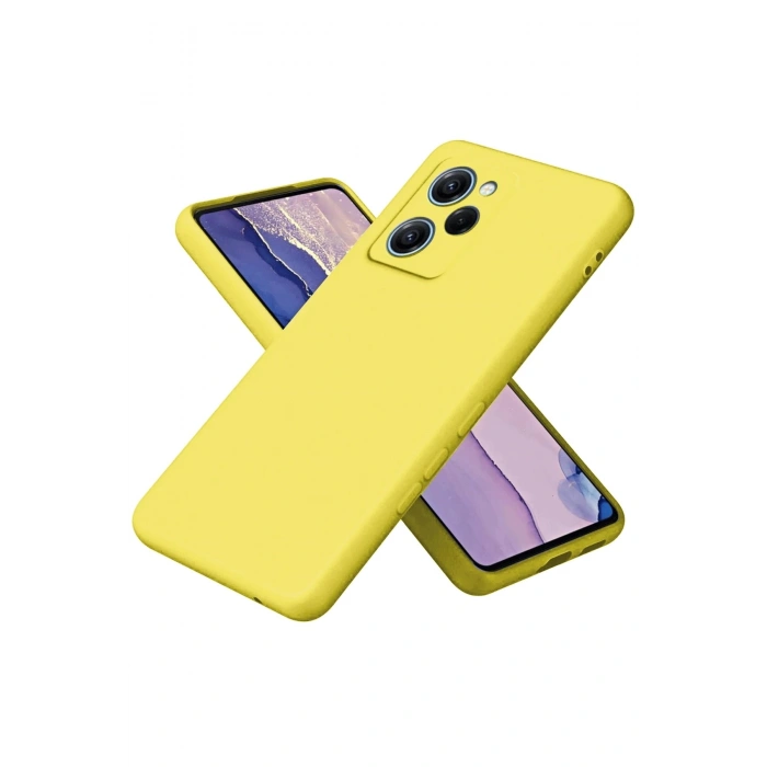 Durukar®   Poco X5 Pro 5G Nano içi Kadife Silikon - Sarı