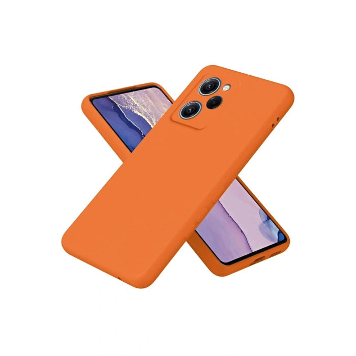Durukar®   Poco X5 Pro 5G Nano içi Kadife Silikon - Turuncu
