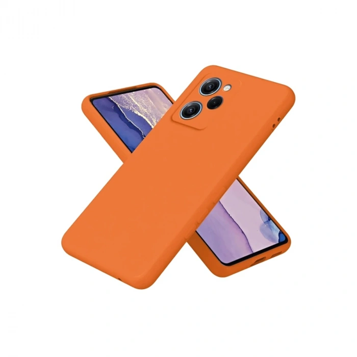 Durukar®   Poco X5 Pro 5G Nano içi Kadife Silikon - Turuncu