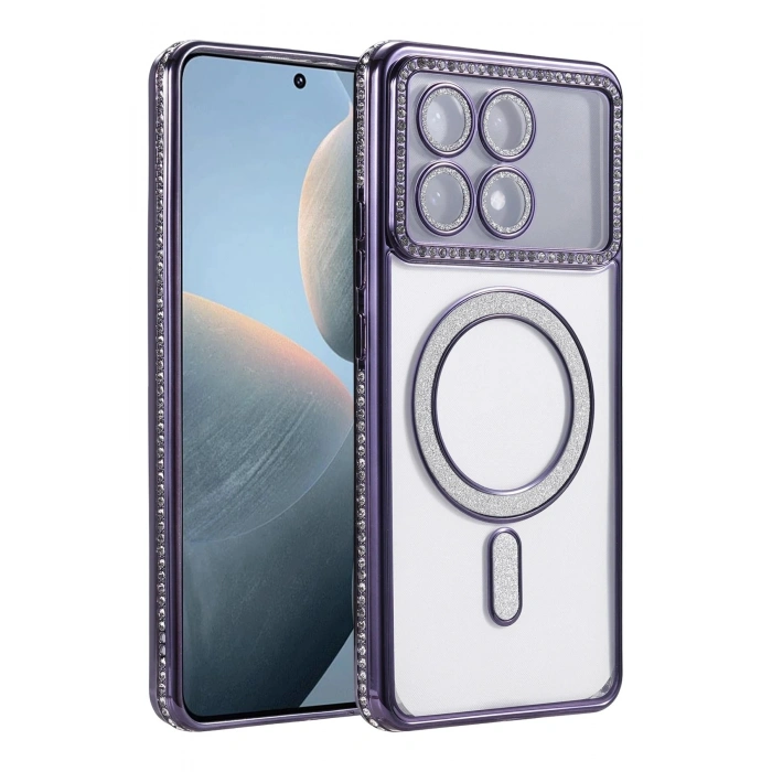 Durukar®   Poco X6 Pro Joke Simli Magneticsafe Kılıf - Derin Mor