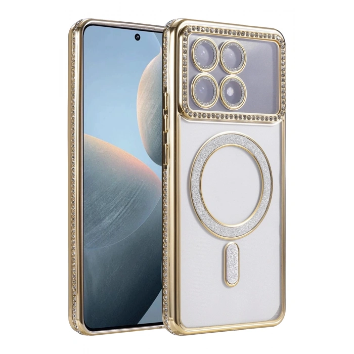 Durukar®   Poco X6 Pro Joke Simli Magneticsafe Kılıf - Gold