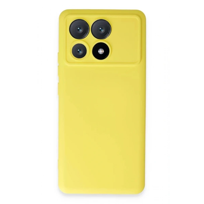 Durukar®   Poco X6 Pro Kılıf Nano içi Kadife Silikon - Sarı