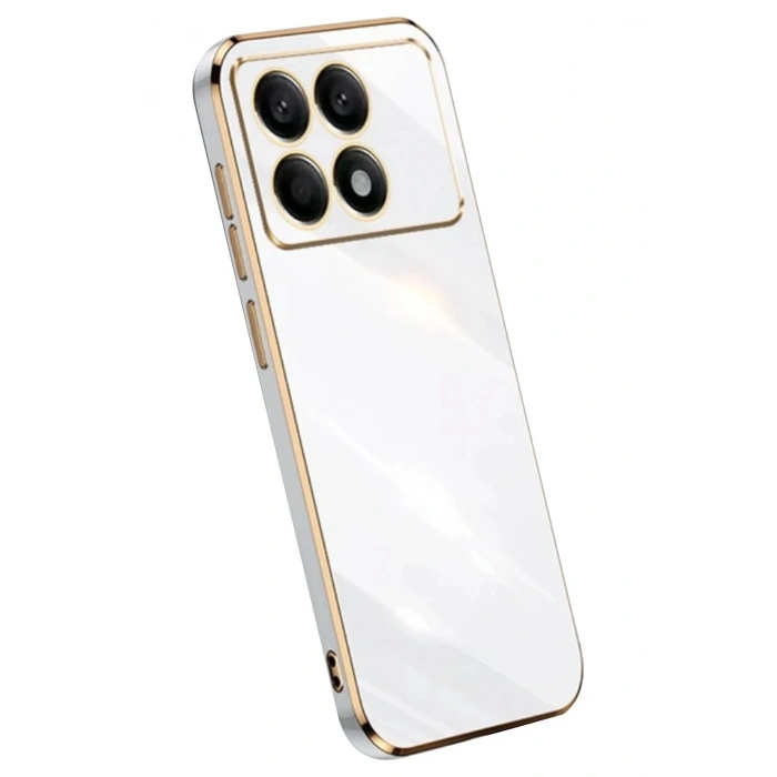 Durukar®   Poco X6 Pro Kılıf Volet Silikon - Beyaz