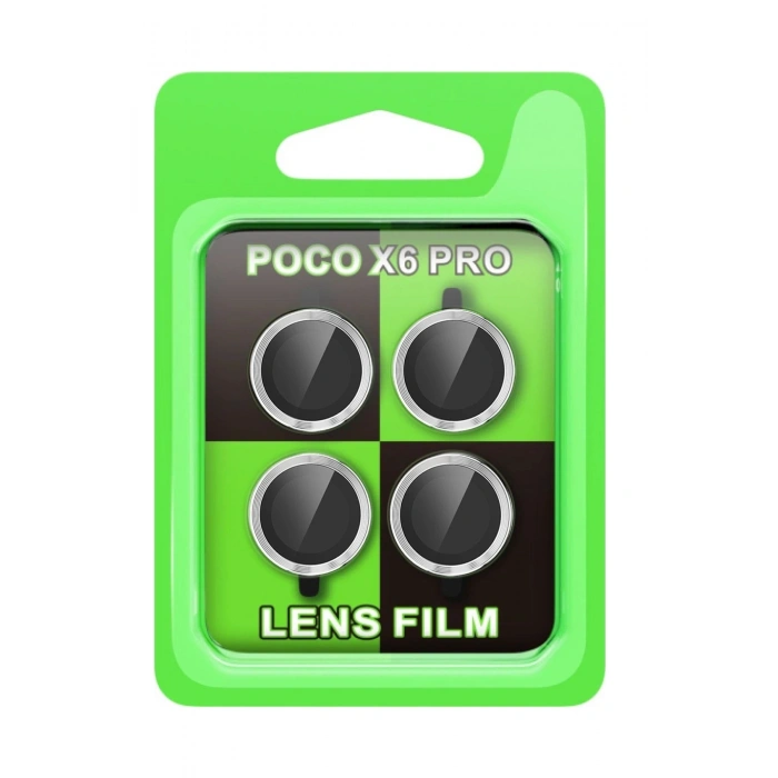 Durukar®   Poco X6 Pro Raze Metal Kamera Lens - Gümüş