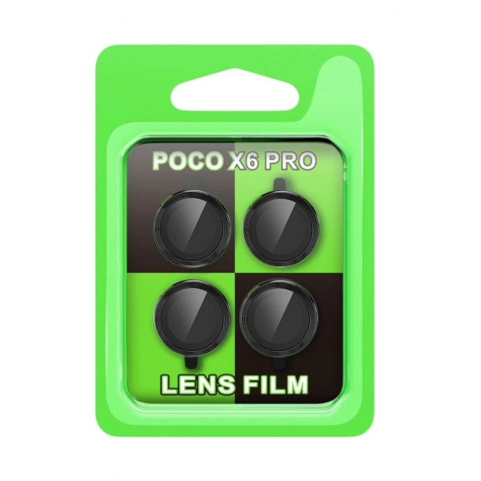 Durukar®   Poco X6 Pro Raze Metal Kamera Lens - Siyah