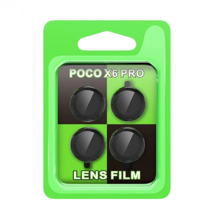 Durukar®   Poco X6 Pro Raze Metal Kamera Lens - Siyah