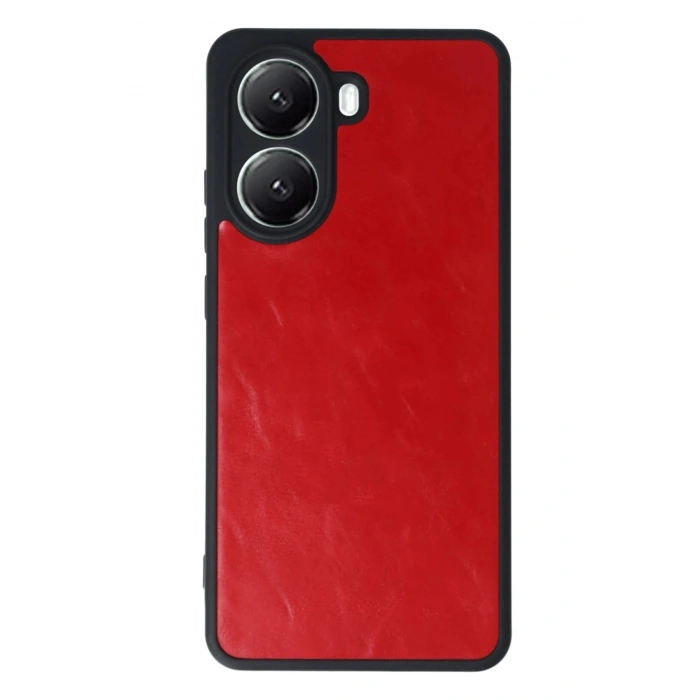 Durukar®   Poco X7 Pro Kılıf Aras Deri Kapak - Kırmızı