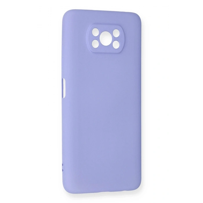 Durukar®   Pocophone X3 Kılıf Nano içi Kadife Silikon - Lila