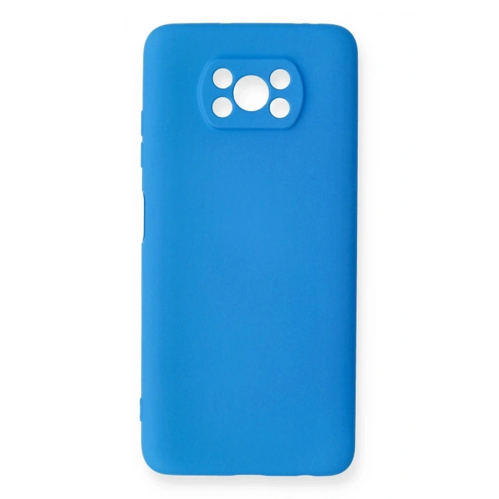 Durukar®   Pocophone X3 Kılıf Nano içi Kadife Silikon - Mavi