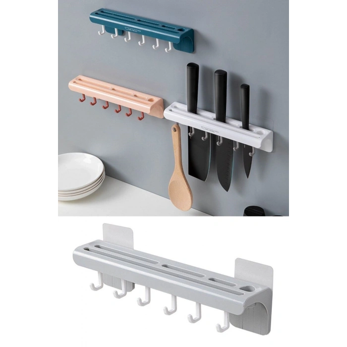 Durukar® Pratik Çoklu Bıçak Askısı Mutfak Bıçak Düzenleyici Organizer Dayanıklı Bıçaklık