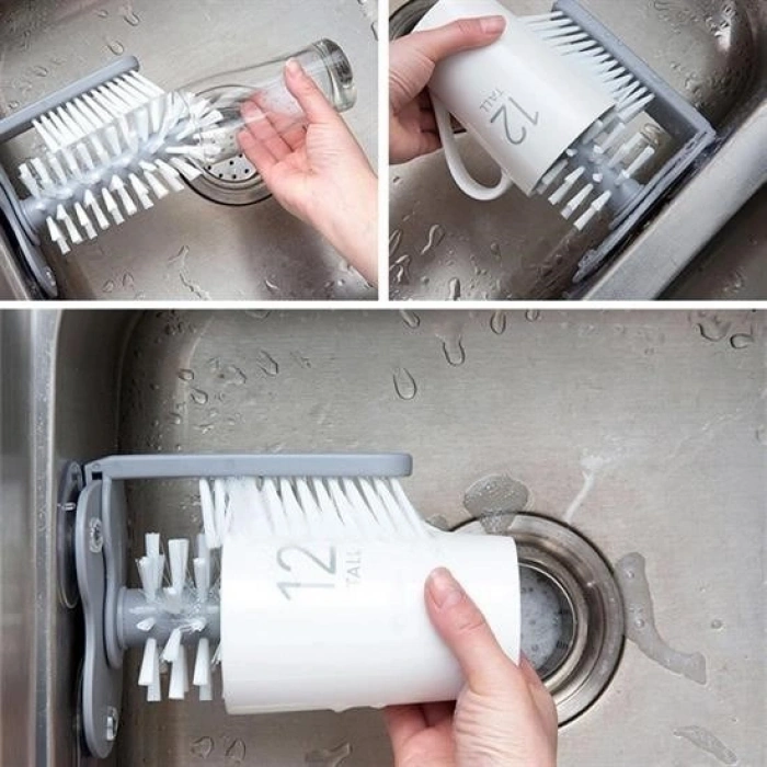 Durukar® Practical Easy Functional Suction Cup Hand Dishwashing Brush