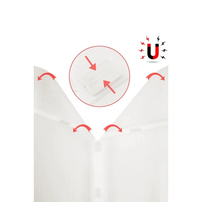 Durukar® Pratik Manyetik Mıknatıslı Beyaz Kapı Pencere Sinekliği Tülü 90 x 210 cm