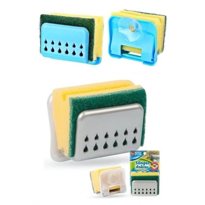 Durukar® Practical Kitchen Sink Suction Cup Dish Sponge Holder Apparatus