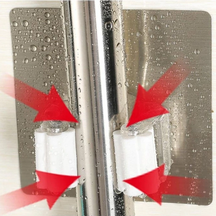 Durukar® Pratik Organizer 4lü Yapışkanlı Fırça Paspas Mop Fırça Sabitleyici Ergonomik Alet Aparatı