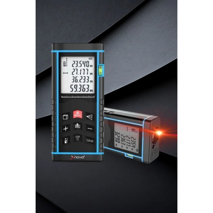 Durukar® Profesyonel 40 Metre Dijital Lazer Metre Ölçüm Cihazı-LCD Ekranlı,Su Terazili,Pisagor Ölçüm Fonksiyonlu,20 Kayıt Hafızalı,Hassas Lazer Ölçer