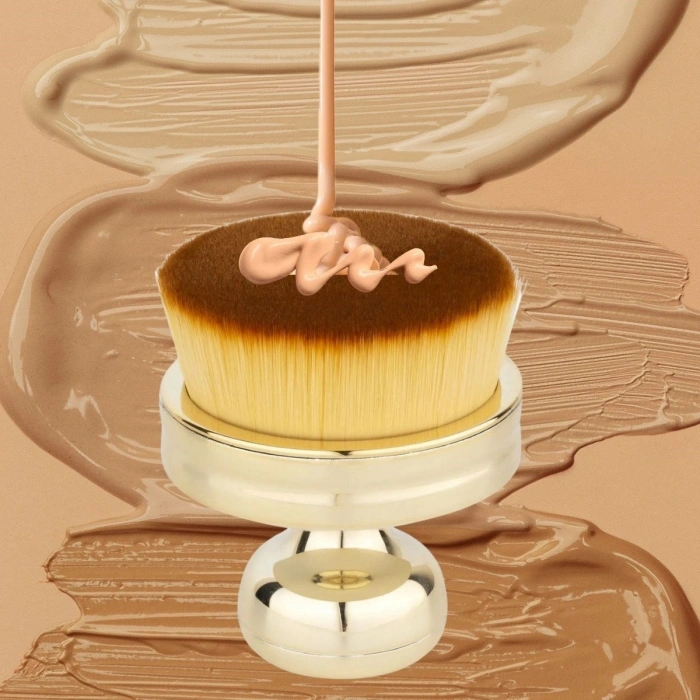 Durukar® Profesyonel Geniş Pratik Tutma Saplı Gold Büyük Fondöten Yayma Fırçası