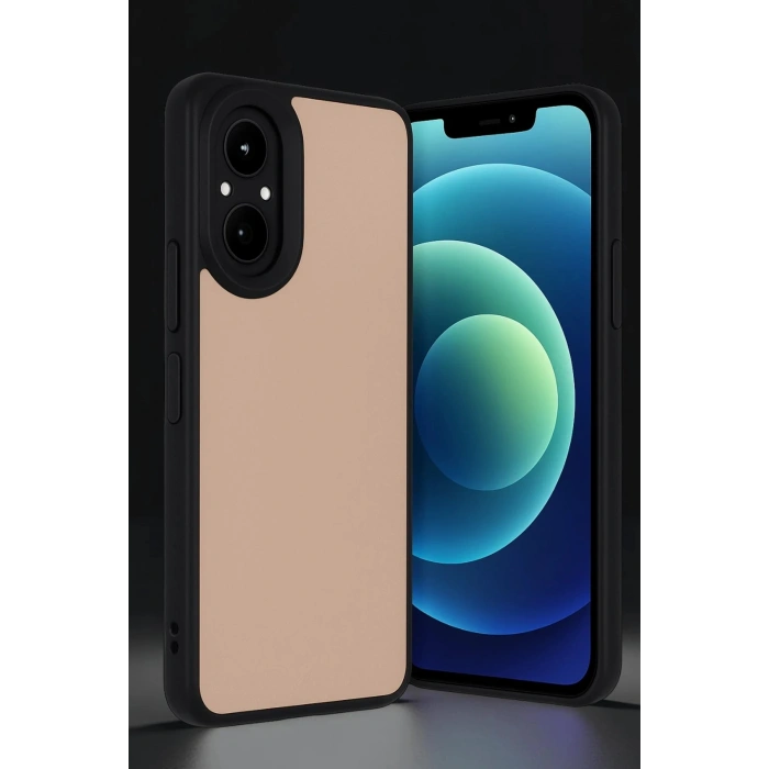 Durukar®  Realme 12 Lite Kılıf Aras Deri Kapak - Pudra