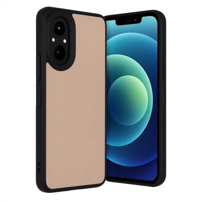 Durukar®  Realme 12 Lite Kılıf Aras Deri Kapak - Pudra