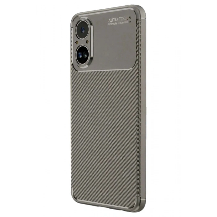 Durukar®  Realme 12 Lite Kılıf Auto Focus Karbon Kapak - Gri