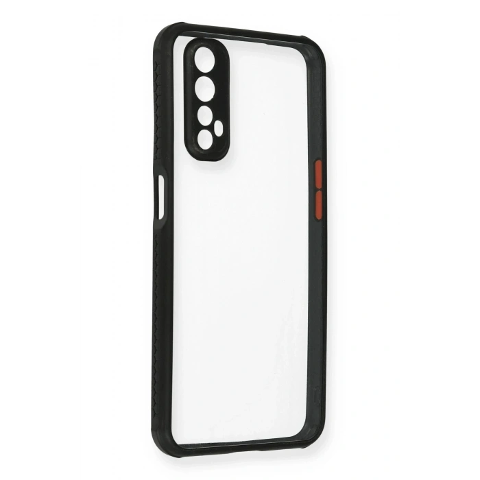 Durukar®  Realme 7 Kılıf Miami Şeffaf Silikon - Siyah