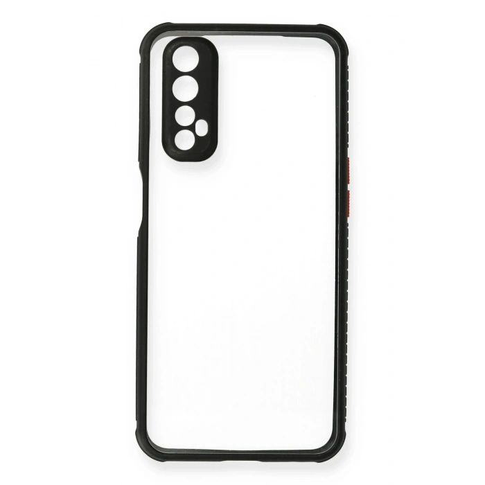 Durukar®  Realme 7 Kılıf Miami Şeffaf Silikon - Siyah