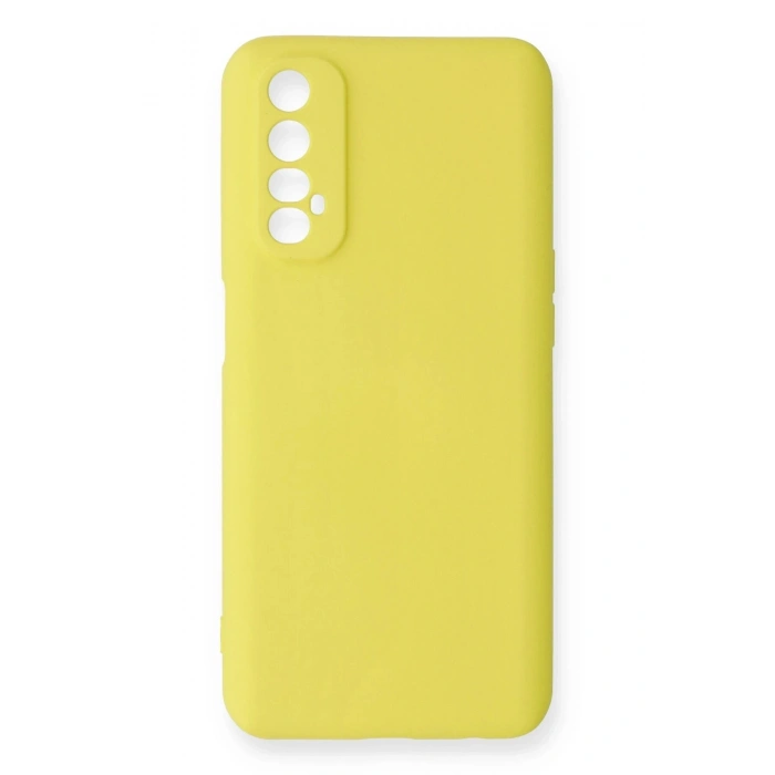 Durukar®  Realme 7 Kılıf Nano içi Kadife Silikon - Sarı