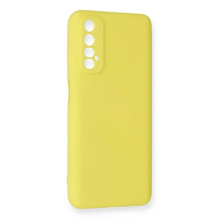 Durukar®  Realme 7 Kılıf Nano içi Kadife Silikon - Sarı