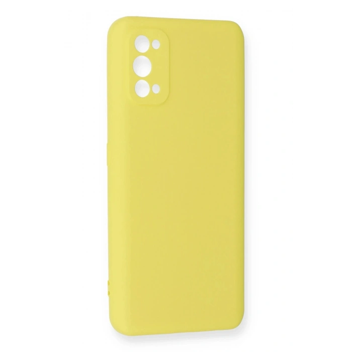 Durukar®  Realme 7 Pro Kılıf Nano içi Kadife Silikon - Sarı