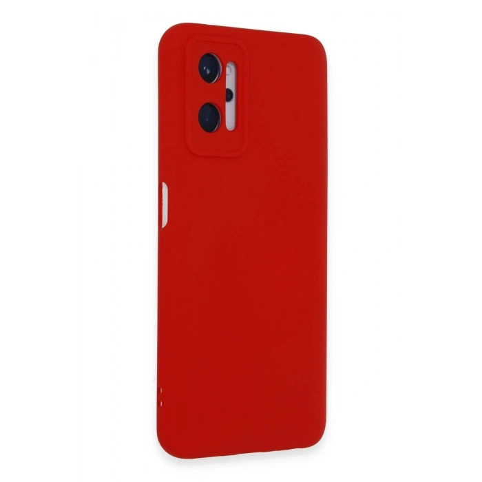 Durukar®  Realme 9i 4G Kılıf Nano içi Kadife Silikon - Kırmızı