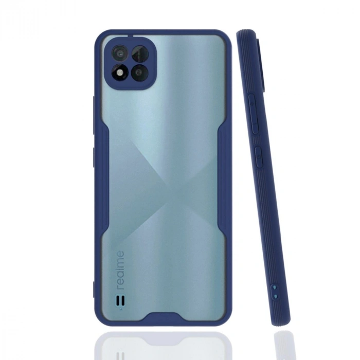 Durukar®  Realme C11 2021 Kılıf Platin Silikon - Lacivert