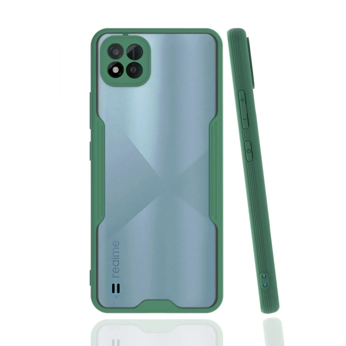 Durukar®  Realme C11 2021 Kılıf Platin Silikon - Yeşil