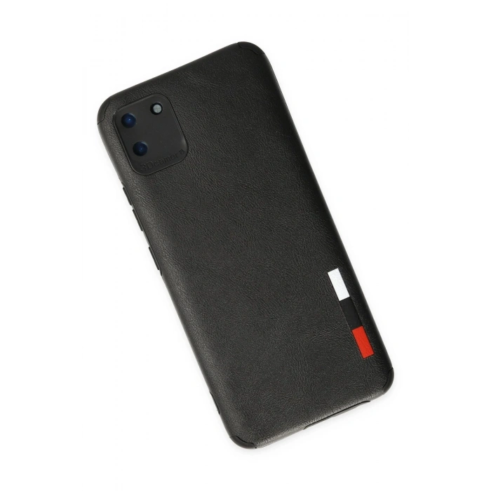 Durukar®  Realme C11 Kılıf Loop Deri Silikon - Siyah