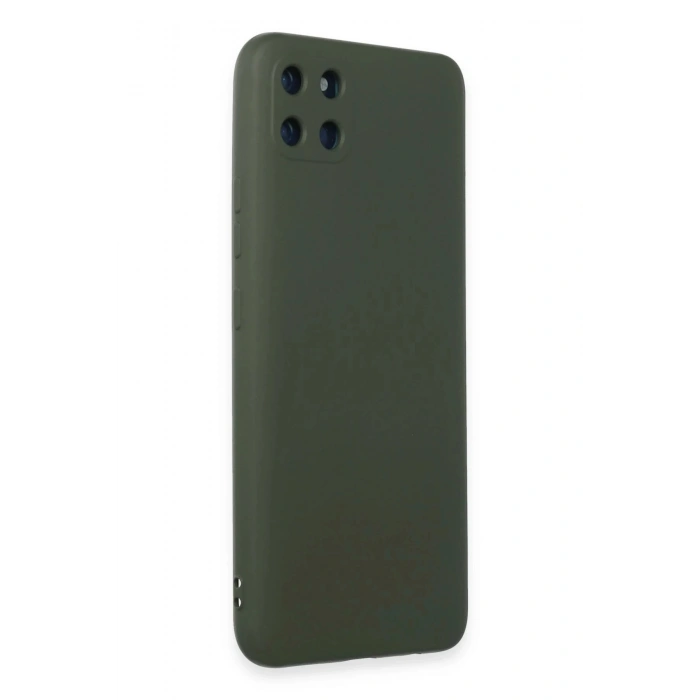 Durukar®  Realme C11 Kılıf Nano içi Kadife Silikon - Koyu Yeşil